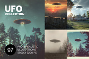 97 UFO objects flying in the sky, a Transportation Photo by Handmadefont (Thumbnail 1 of 101)