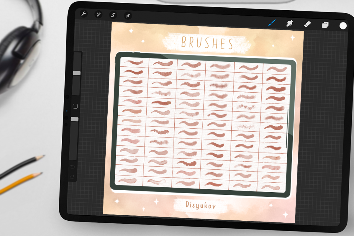 100 Watercolor Brushes for Procreate, a Brushes & More by Disyukov (Photo 6 of 7)
