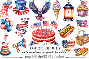4th of July Clipart, Fourth of July, an Illustration by Designking (Thumbnail 1 of 5)