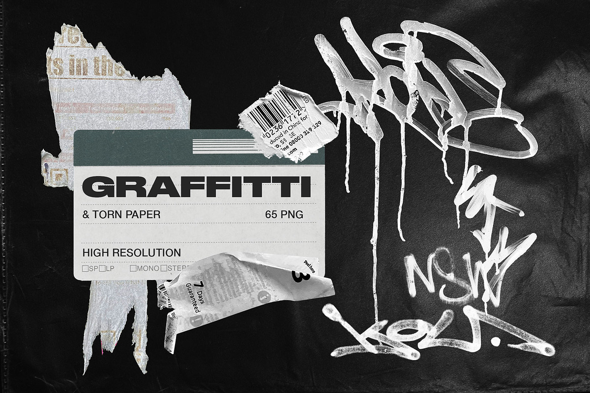 Graffiti & Torn Paper PNG Elements, an Object Graphic by Marie T (Photo 19 of 20)