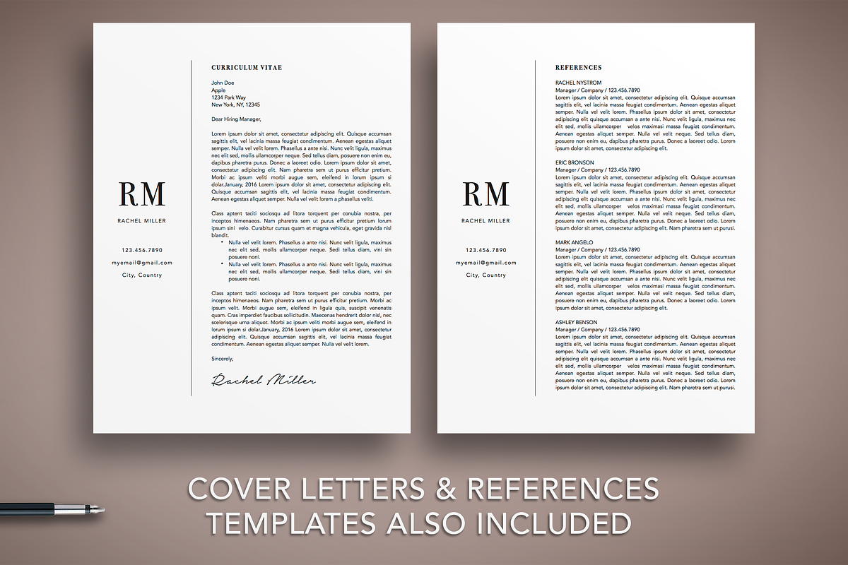 Modern CV Resume Template Word/Pages, a Resume Template by The Creative Resume (Photo 4 of 8)