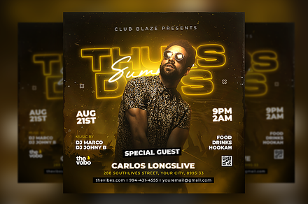 Party Flyer Template, a Flyer Template by FLYERHIVE