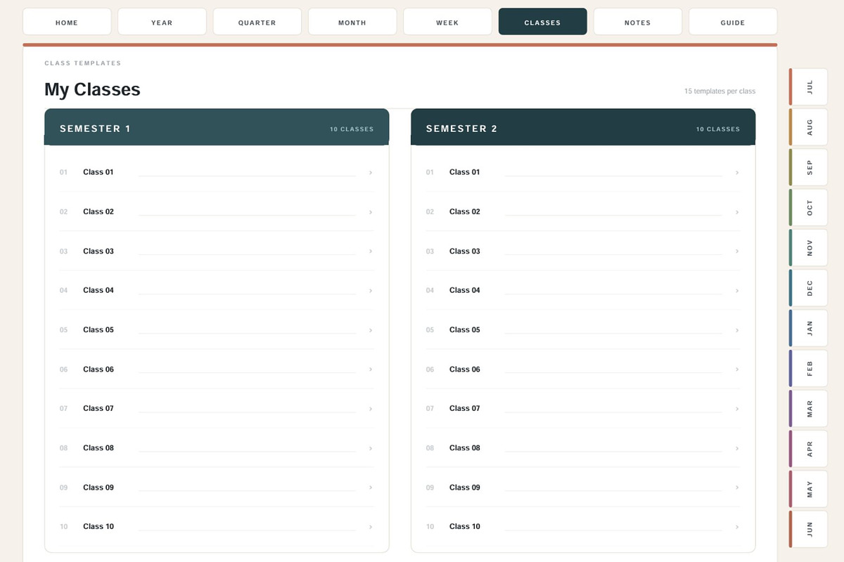 All-in-One Digital Student Planner, a Stationery Template by DigiVara Studio (Photo 8 of 21)