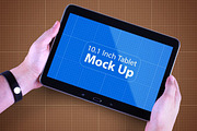 Tablet in Hand Mock Up, an iPad Mockup by Qaleb Studio (Thumbnail 6 of 11)