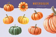 Halloween Watercolor Clipart, a Seasonal Illustration by AnitaPol (Thumbnail 7 of 20)