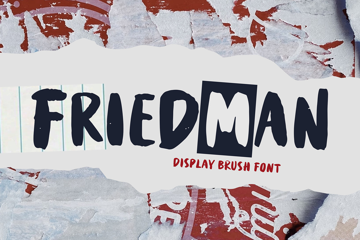 Friedman - Display Brush Font, a Font by Weape Studio (Photo 1 of 9)