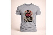 Coffee Chaos Funny Quote T-Shirt, an Object Graphic by Annudesign (Thumbnail 7 of 9)