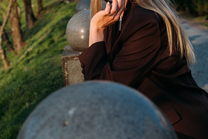 Woman portrait outdoor leisure sunny day park, a Person Photo by Photo Drive Studio