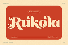 Stylish Retro Serif Font - Rukola