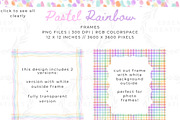 Pastel Rainbow Grandmillenial Frames, a Background Graphic by Essem Creatives (Thumbnail 3 of 6)