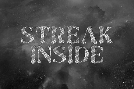 Streak Inside, a Slab Serif Font by Nickhard