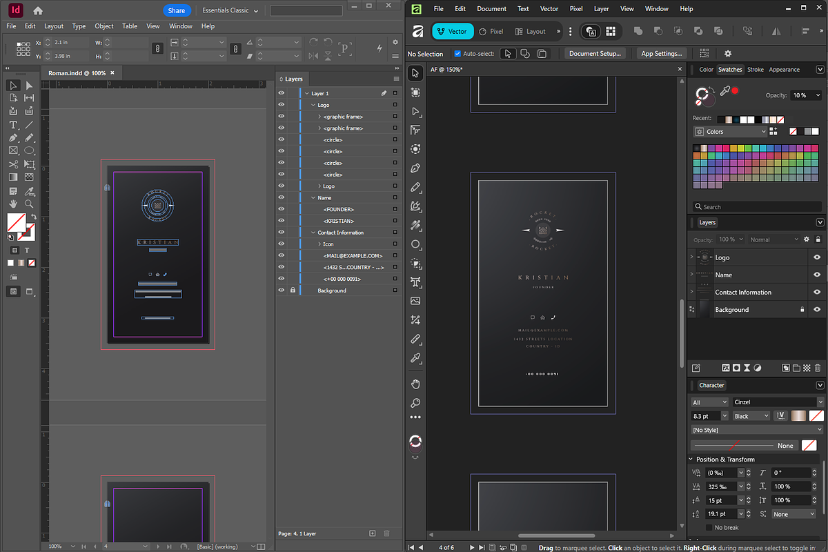 Roman - Exclusive Business Cards, a Business Card Template by Ctrl space studio (Photo 8 of 9)