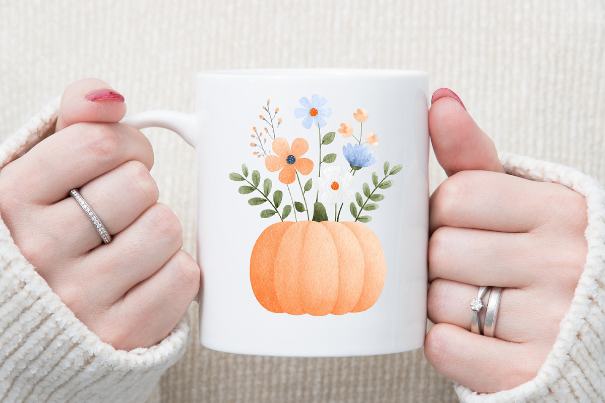Watercolor Pumpkin Clipart Set, an Illustration by Sublimation Artist (Photo 5 of 6)
