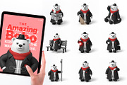 Bobo Spider-Noir, Clay 3D Clipart, a Seasonal Illustration by FactoryType Studio (Thumbnail 2 of 9)