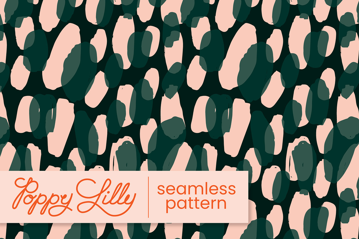 Teal & Pink Organic Dots Pattern, a Pattern Graphic by Poppy Lilly