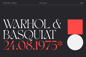 Crake Typeface Modern Serif Font