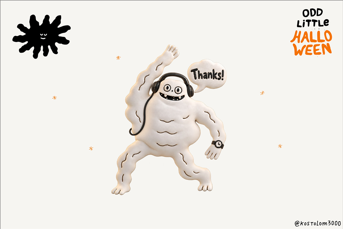 Odd Little Halloween doodle monsters, an Object Graphic by kostolom3ooo (Photo 6 of 6)
