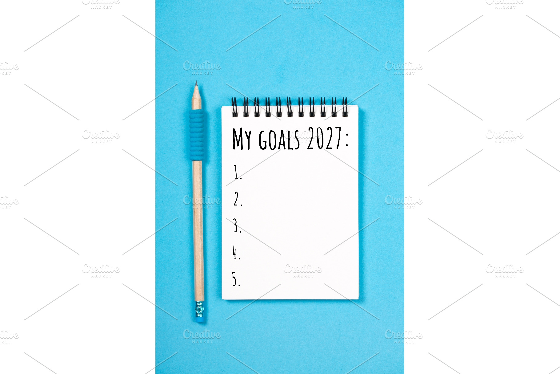 My goals 2027 notepad and pencil on, a Business Photo by Anna Efetova