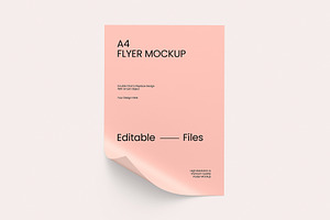 A4 Flyer Poster Mockup, an Advertising Mockup by graphypix