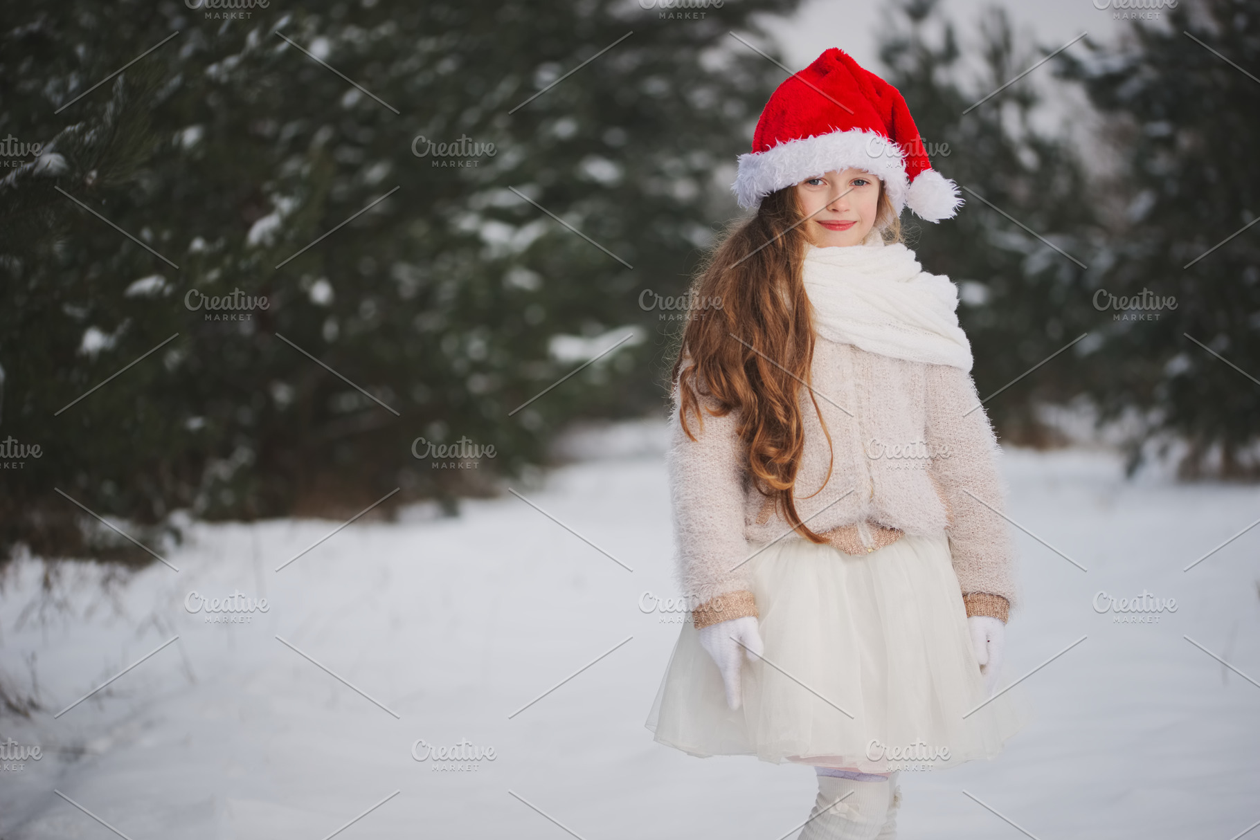 Little happy beautiful girl in stock photo containing winter and snow, a Person Photo by AlohaHawaii