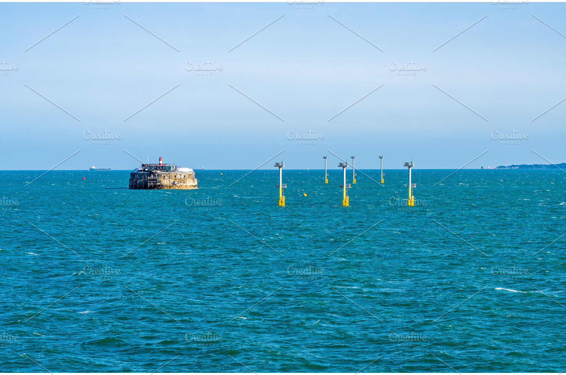 Spitbank fort is one of the four, a Nature Photo by Backyard Stock
