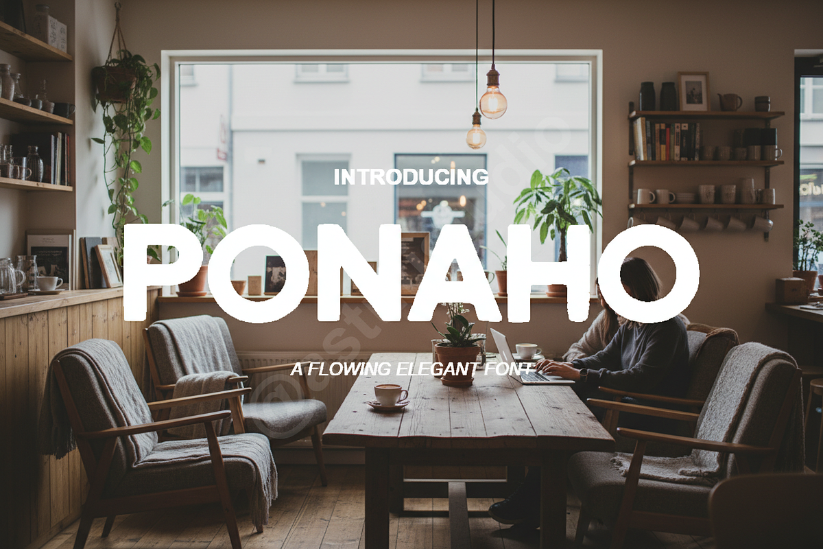 Ponaho - Elegant Serif Typeface, a Serif Font by Astuti Studio (Photo 1 of 16)