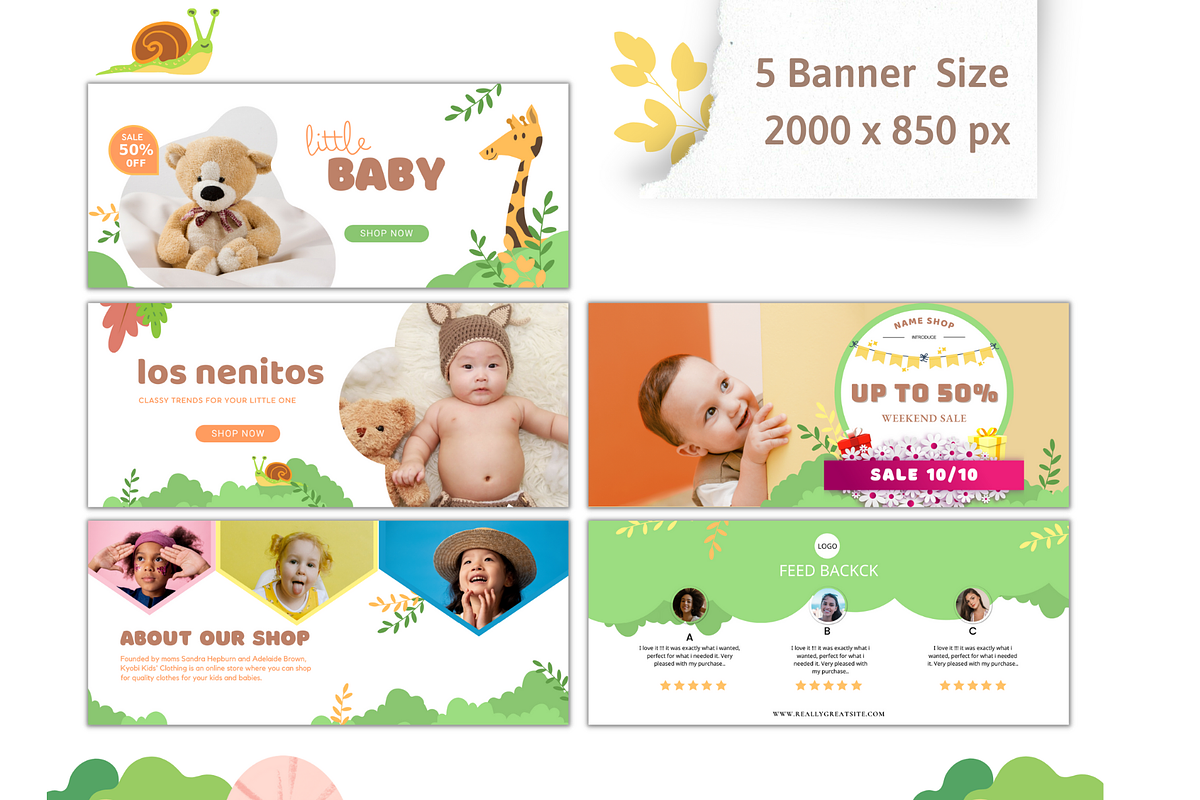 Shopify Banner Kids Website, a Landing Page Template by Meoww_Design (Photo 2 of 5)