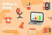 Office & Work 3D Icons, an Object 3D Model by Azam Creative (Thumbnail 1 of 6)