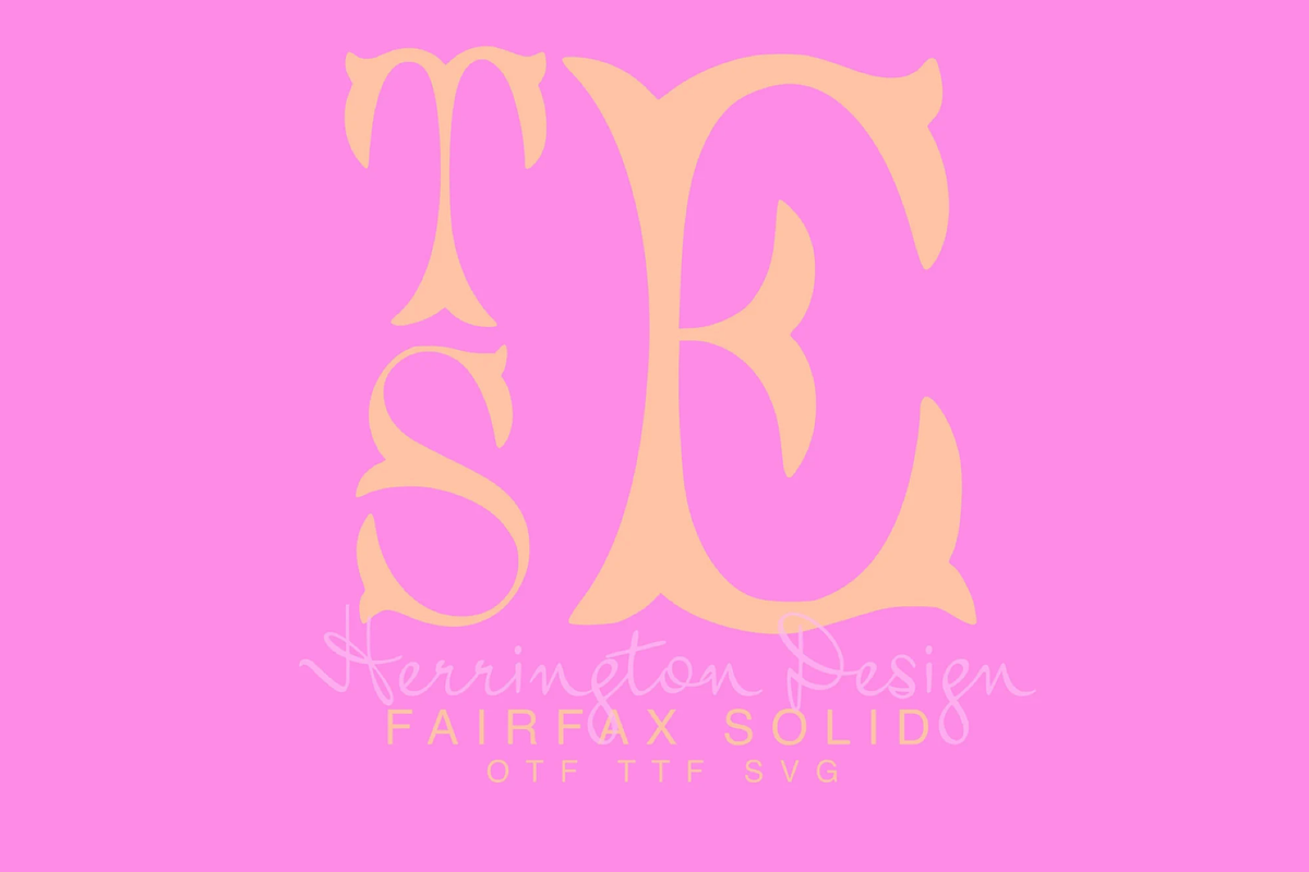 Fairfax Solid Fishtail Monogram Font