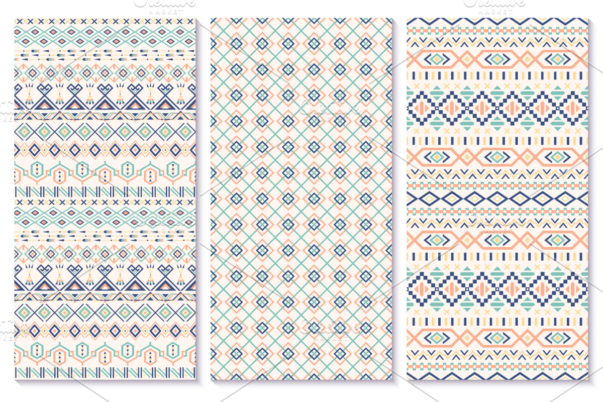 12 Aztec Seamless Patterns. Vector, a Pattern Graphic by Vodoleyka (Photo 2 of 6)