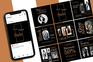 Black Friday Instagram Post Puzzle, a Social Media Template by Artnivora.Std