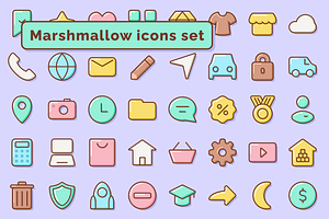 Marshmallow icons