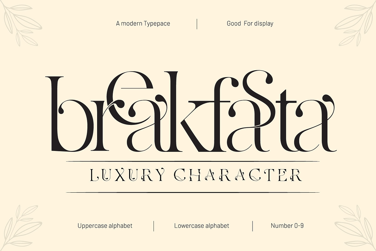 Breakfasta - Serif display Font, a Serif Font by indranesia (Photo 2 of 6)