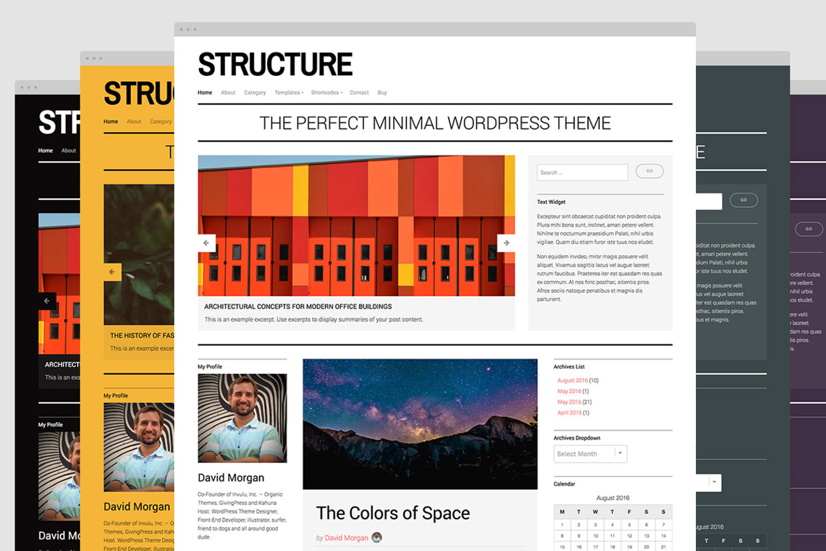 Structure Theme, a WordPress Template by Organic Themes (Photo 2 of 4)