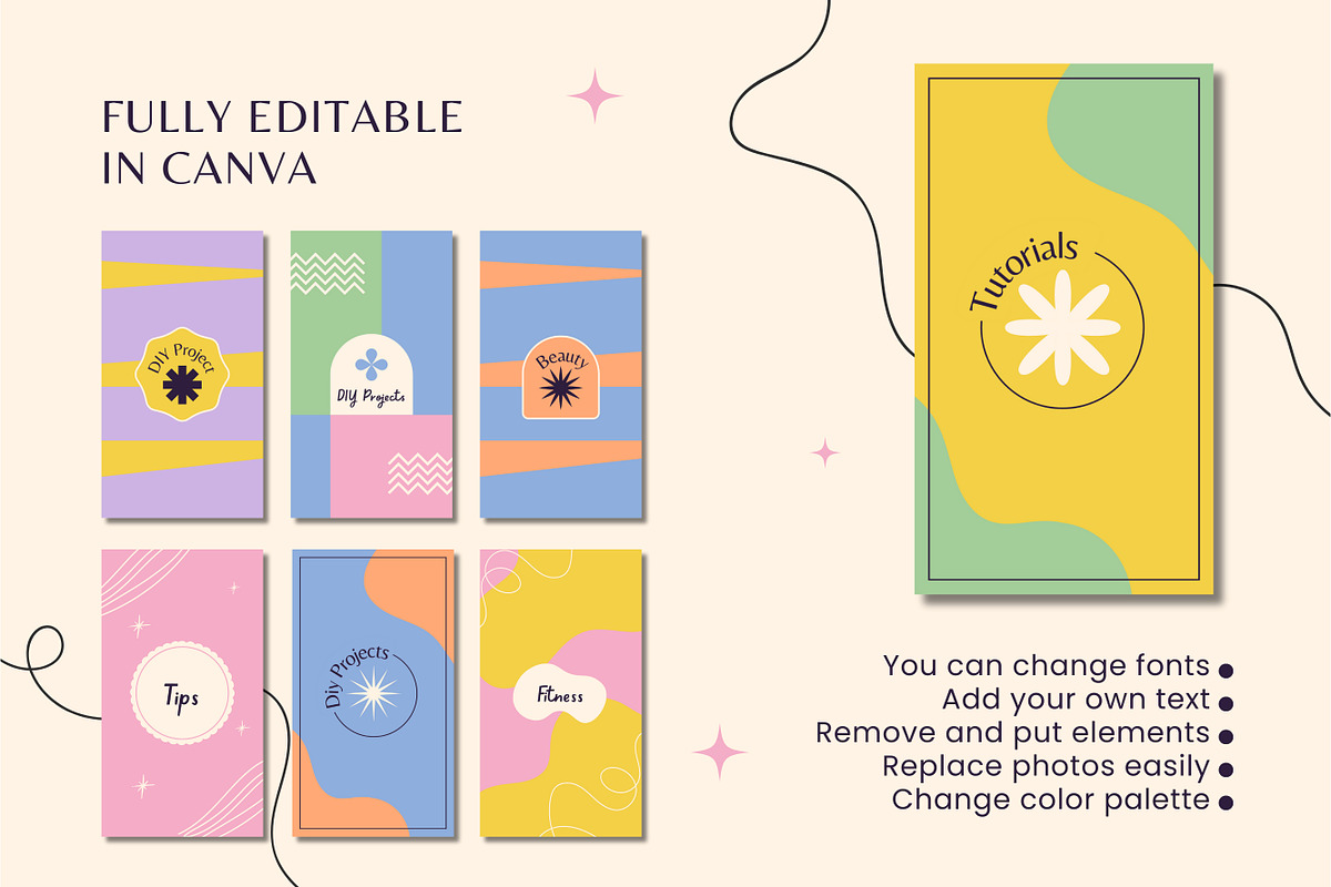 50 Instagram Highlights Templates, a Templates & Theme by TemplateCastleStore (Photo 10 of 10)