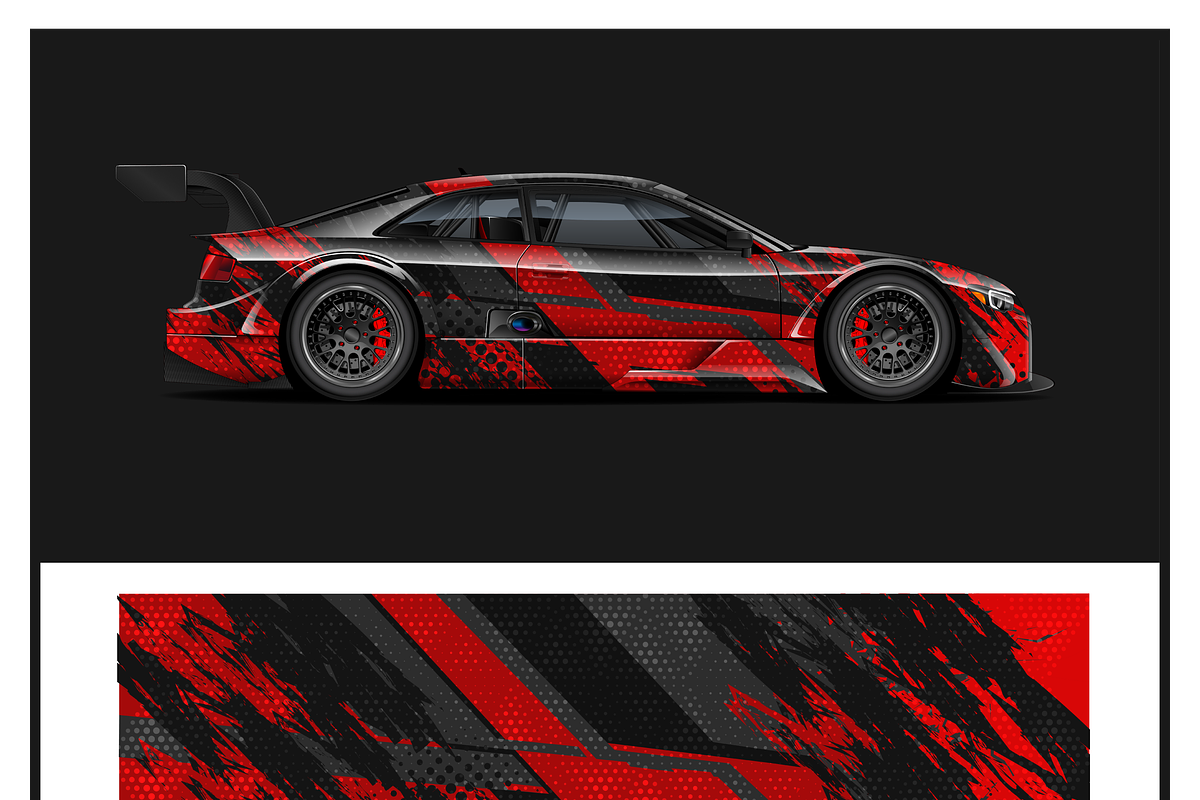 Bold Red & Black Car Wrap Design, a Technology Illustration by CarWrap design (Photo 2 of 3)