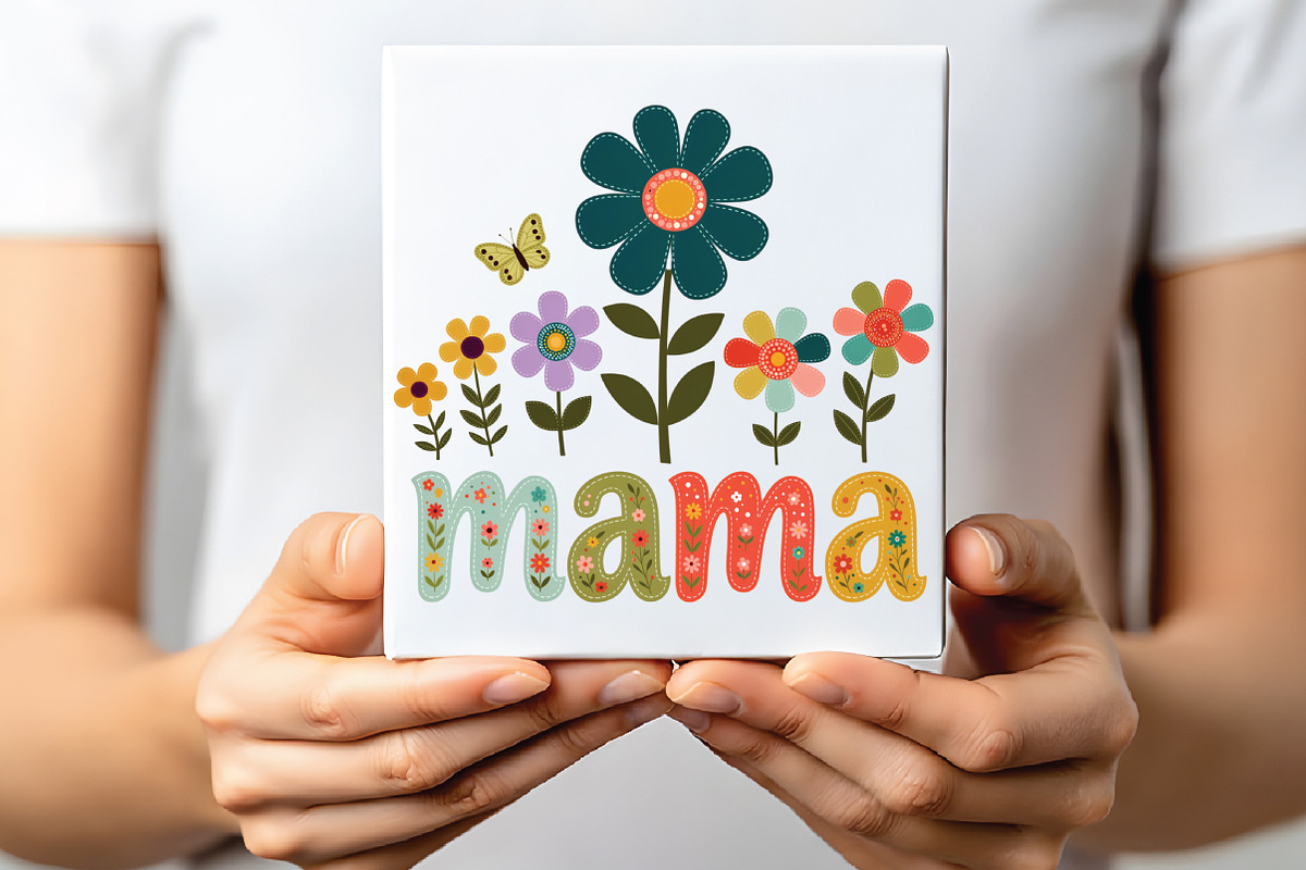 Boho Floral Mama T-shirt Design PNG, an Illustration by CraftArtStudio (Photo 3 of 4)