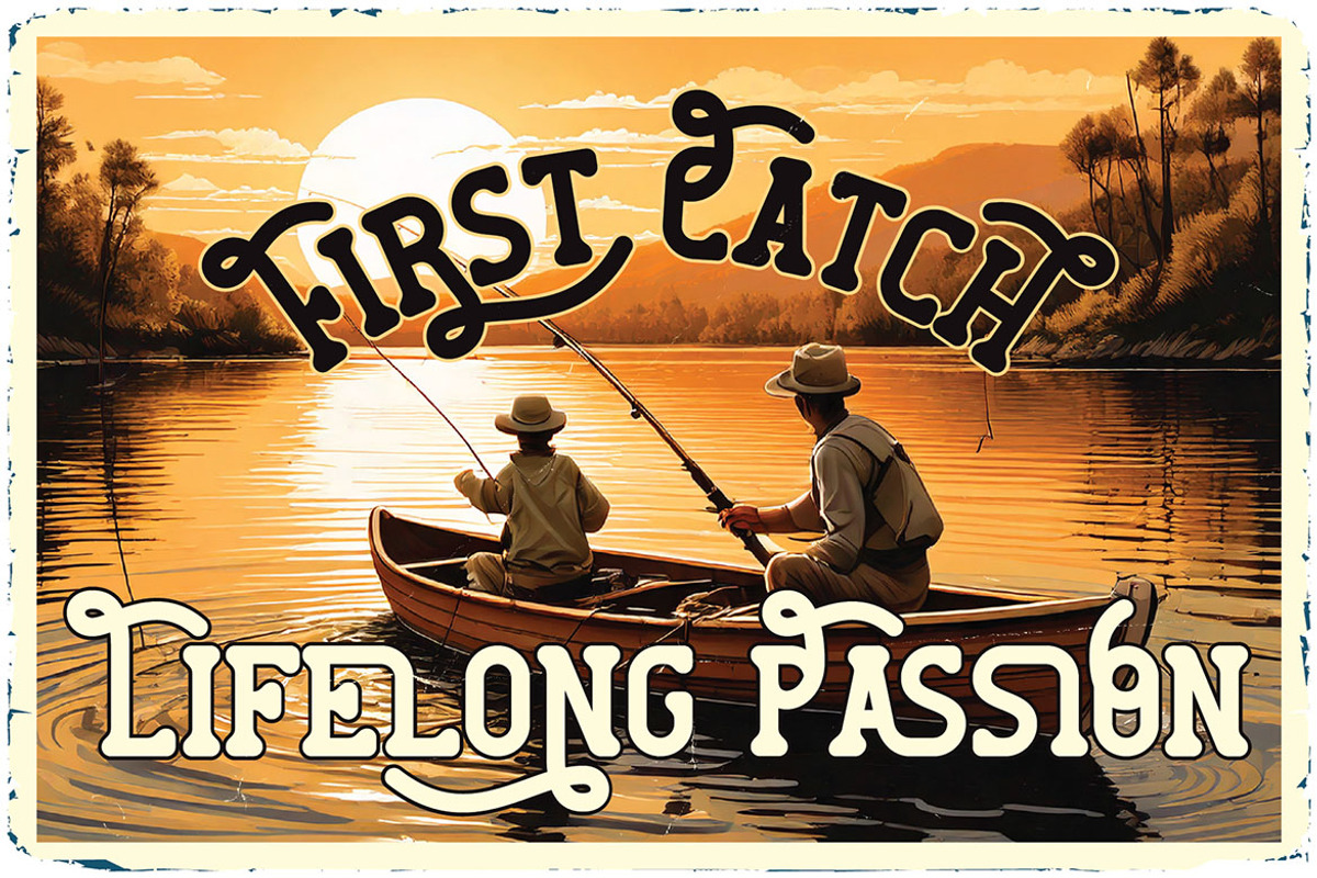 Lazy Fishman Retro Display Font, a Serif Font by JumboDesign (Photo 6 of 6)
