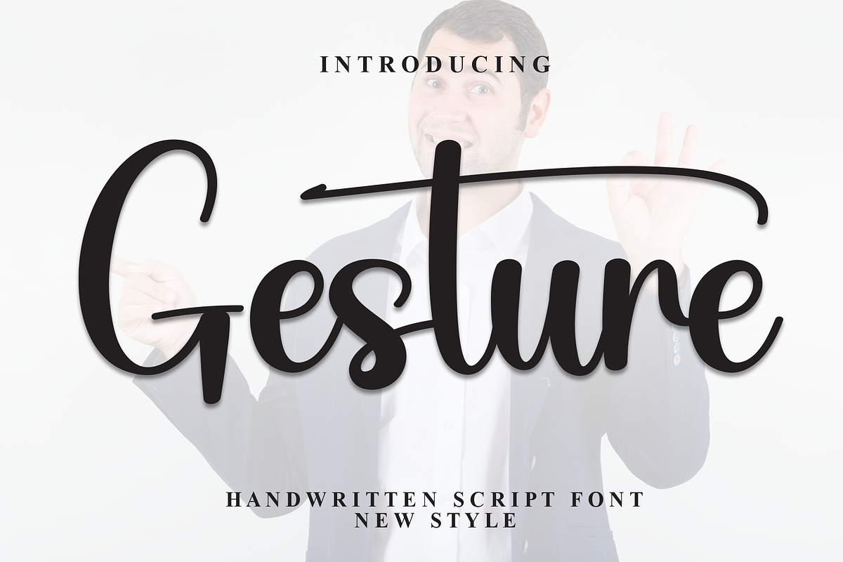 Gesture | Script Font, a Handwritten Font by Scratchones (Photo 1 of 9)