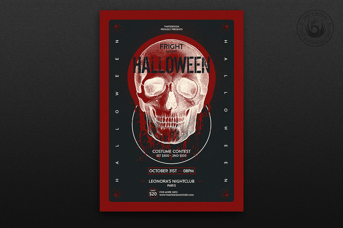 Halloween Flyer Template V25, a Flyer Template by ThatsDesignArt (Photo 7 of 7)