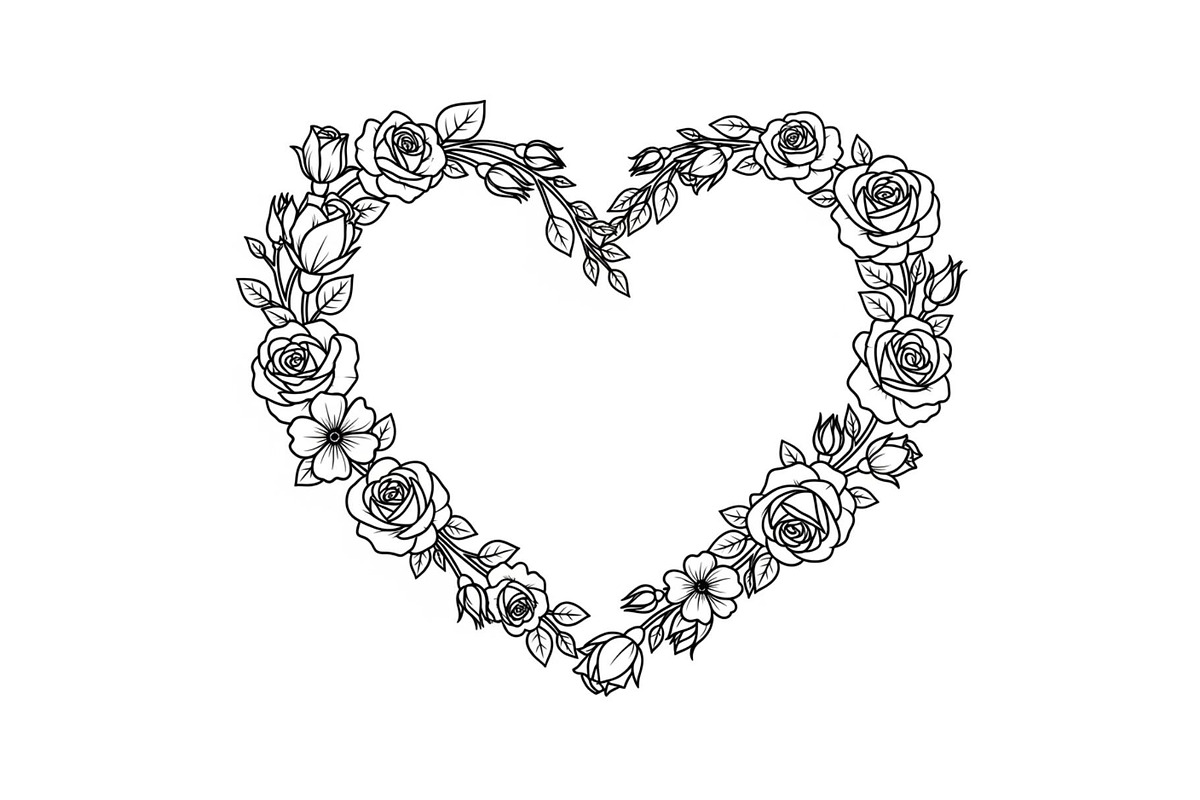Floral Heart Frame SVG Bundle, an Illustration by Designs_River (Photo 24 of 31)