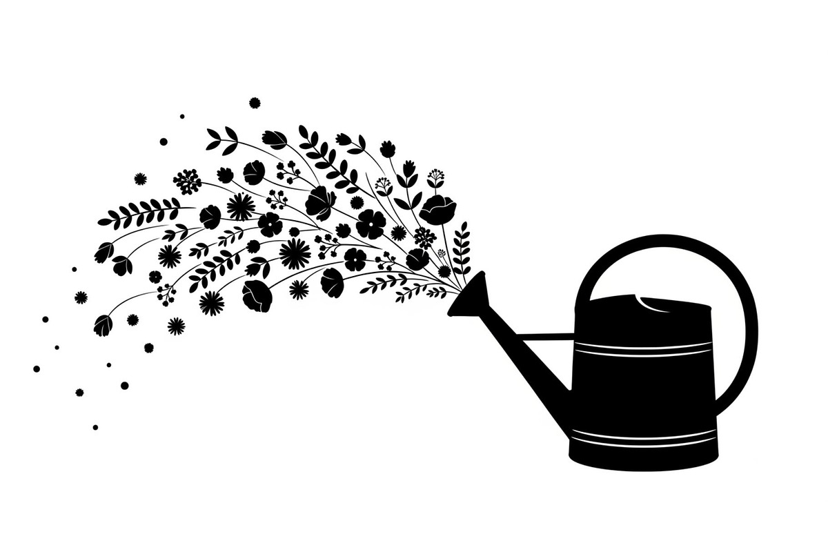 Floral Watering Can Design Bundle, an Illustration by Gaye Art (Photo 5 of 31)