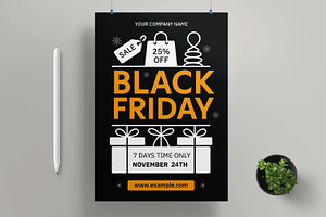 Black Friday Sale Flyer Template, a Flyer Template by MightyDesign