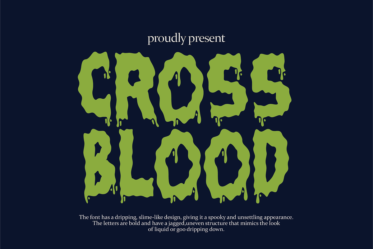 Cross Blood - Blood Font, a Handwritten Font by Berdansabersama (Photo 1 of 8)