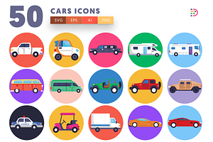 50 Cars Icons