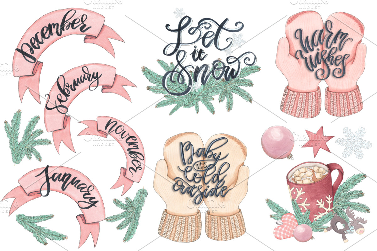 Warm & Cozy Hand-painted collection, an Object Graphic by Tanya Kart (Photo 2 of 14)