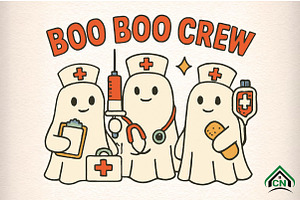 Boo Boo Crew Png, an Illustration by Craft Nest
