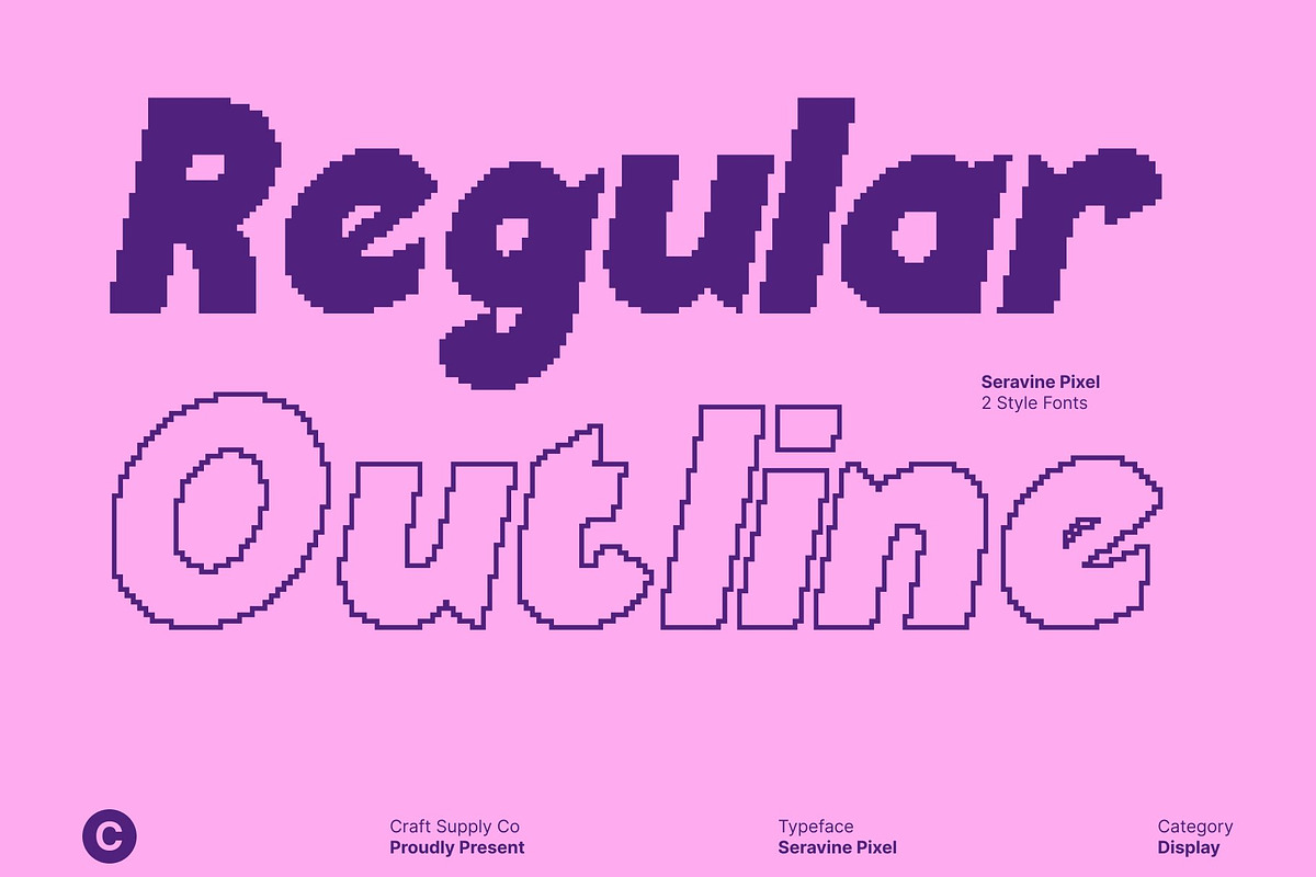 Seravine Pixel, a Sans Serif Font by Craft Supply Co. (Photo 3 of 8)
