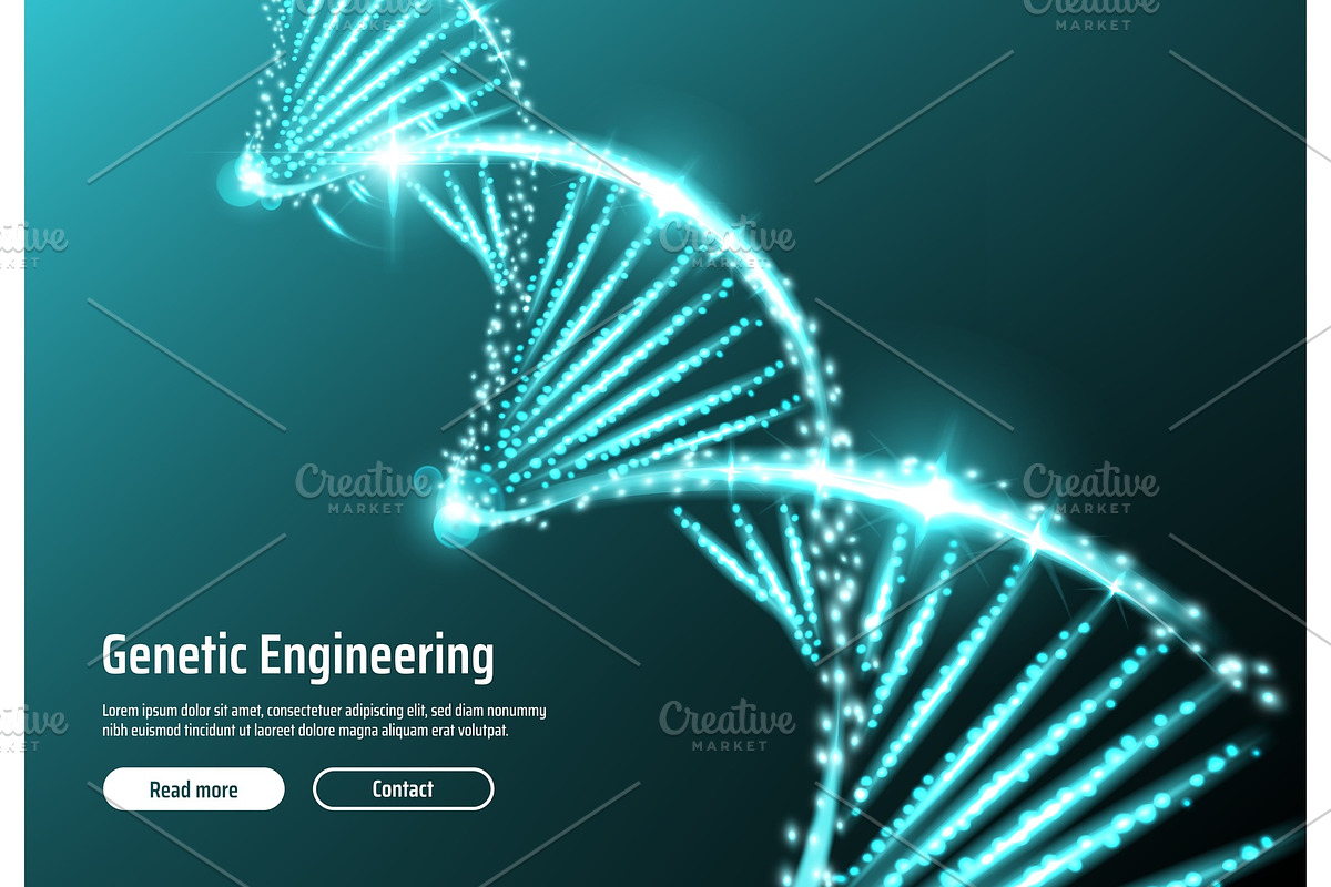 DNA molecula helix, a Healthcare Illustration by Vector Tradition