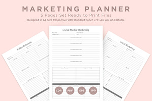 Marketing Planning Pages Set V-02